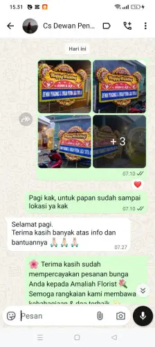 Testimonial Papan Bunga Pernikahan kaduengang